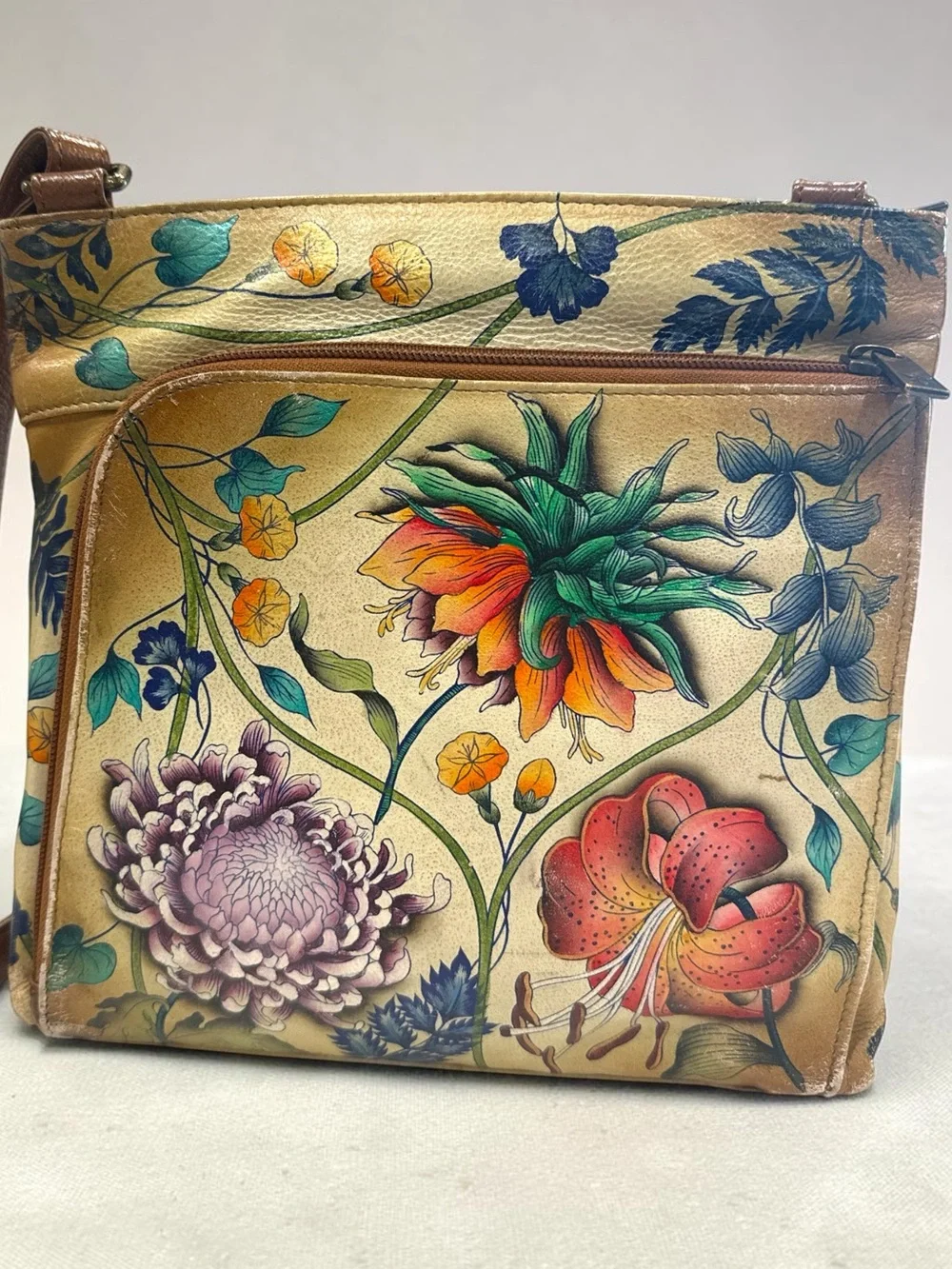 Anuschka brown crossbody